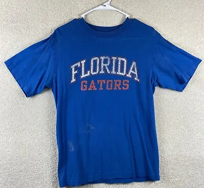 Florida Gators T Shirt Medium Blue Adult Size Medium Short Sleeve Tee Shirt • $7.20