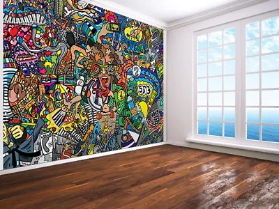 £43.99 • Buy Sports Collage - Graffiti Photo Wallpaper Wall Mural (64362878)