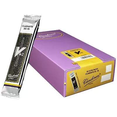 Vandoren Bb Clarinet V.12 Reeds Strength 2.5 Box Of 50 • $201.99