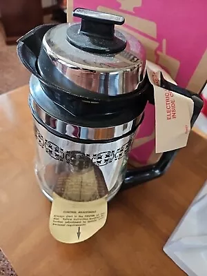 Vtg 1971 SCM Proctor Silex BLK Coffee Percolator MCM Glass P208 New In Orig Box • $75