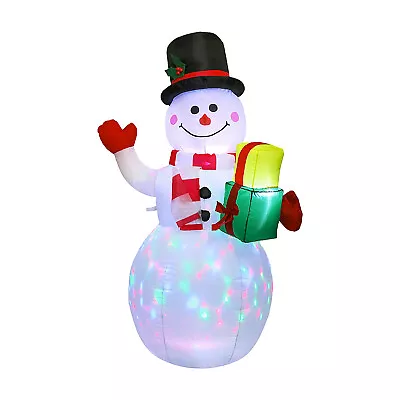 5FT Christmas Inflatables Snowman Shaped  Rotating Colored  Blow Z5B7 • $32.45