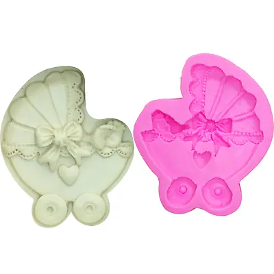 Baby Car Pushchair   Silicone Mold Mould For Cake Icing Decoration  M145 • £6.59