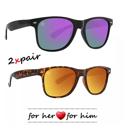 2 Pack Unisex Wayfar Retro Classic Style Polarized Sunglasses For Him For Her • $9.98