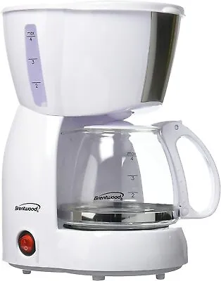 Brentwood Appliances TS-213W: 4-Cup Coffee Maker - White • $25.99