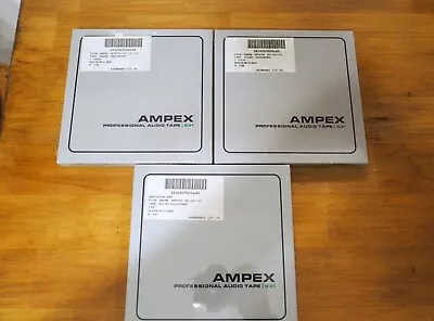 Lot 3 NOS NIP Sealed Ampex 631 Professional 1/4” X 1200 Ft. 7” 1.5 Mil Reel Tape • $32.50