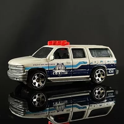 2012 Matchbox Police 2000 Chevrolet Suburban White K-9 Unit W/ Light Bar Loose • $4.99