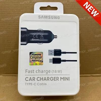 £4.99 • Buy Genuine Samsung Fast Mini Car Charger Type-C Cable For Galaxy S8 S9 S10 Plus S20