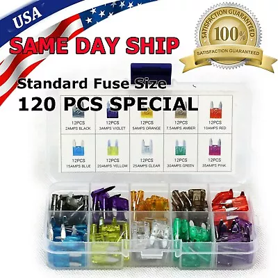 Mini Car Fuse Assortment Assorted Kit Blade Set Auto 120 Pc Truck Automotive • $5.49