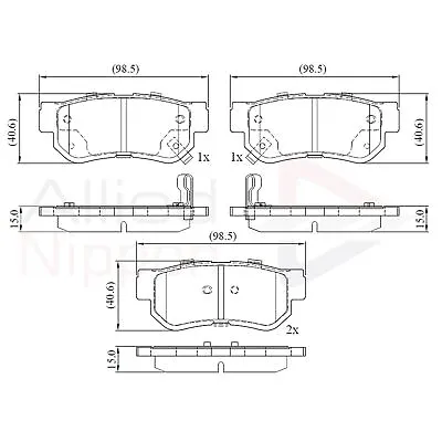 Genuine Allied Nippon Rear Brake Pads - ADB3935 • £14.60