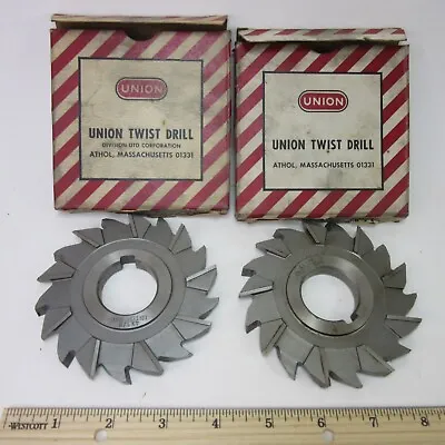 Staggered Tooth Side Milling Cutter HSS 4  Union Twist Drill Lot Of 2 • $25