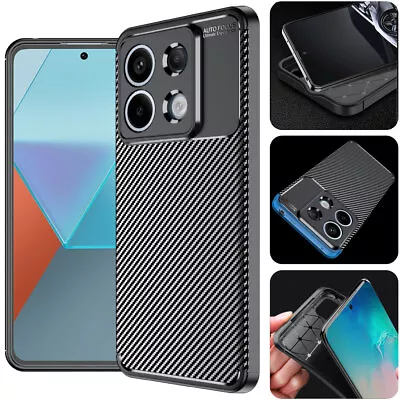 For Xiaomi Redmi Note 13 13 Pro 13 Pro Plus Carbon Fibre Shockproof Case Cover • £3.95