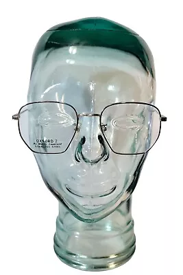 Vtg MARTIN COPELAND Eyeglasses OXFORD 2 NEW Metal Silver RETRO Hook Temple Japan • $99.99