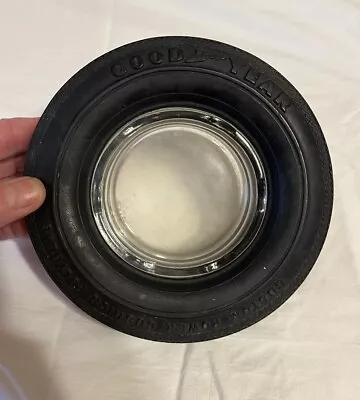 VTG Goodyear Tire Ashtray Custom Power Cushion Polyglas Glass Insert • $25.29