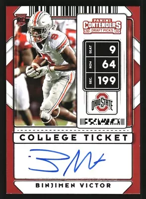 2020 Panini Contenders Draft Picks Binjimen Victor Ticket Auto Auto RC #324 • $6.29