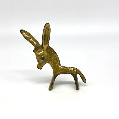 Vintage Walter Bosse Style Brass Donkey Figurine Eclectic Dopamine Decor • $45