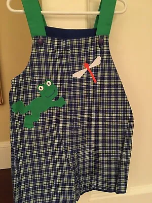 Mulberry Street Boys Reversible Shortall Frog Plaid & Outer Space Size 4T NWOT • $34.99