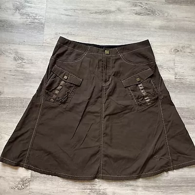 Mountain Hard Wear 01373 Women Size 6 Brown Cargo Hiking Outdoor Unlined Skirt • $15