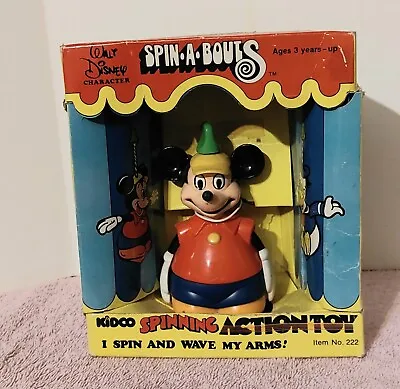 Mickey Mouse Spin Abouts Spinning Action Toy Mint In Box • $65