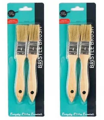 Natural Pastry Brush Butter Baking Basting Grill Cook Oil Brush BBQ 17.5x 2.5 • $5.29