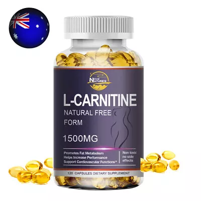 Acetyl L Carnitine 1500mg 120 Capsules Strong Fat Burner Weight Loss Supplement • $21.88