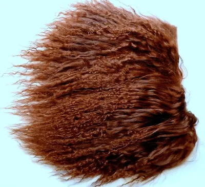 Bronze Brown Tibetan Lamb Doll Hair For Wigs 4x4  Mohair Reborn Reroot Fairies • $9.89