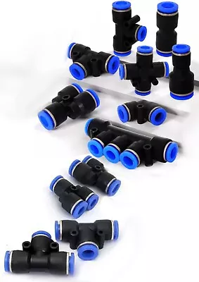 £4.99 • Buy Pneumatic Push In Fittings For Air/Water Nylon Pipe Tubing Tube