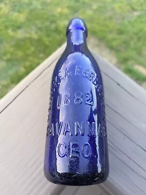 Meincke & Ebberwein 1882 Savannah Georgia Mineral Water Bottle Cobalt Blue • $235