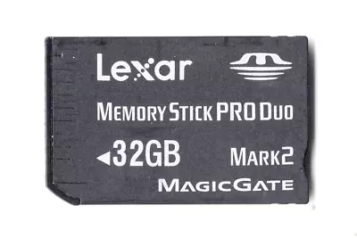 Lexar Memory Stick Pro Duo 32GB Mark 2 Memory Card For Sony Camera / PSP • $29.99