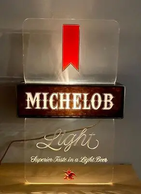 Vintage Michelob Light Beer Plastic Light Up Advertising Beer Sign • $79.99