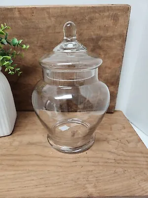 NEW Princess House 10  Large Clear Glass Bell Apothecary Candy Jar With Lid  • $24