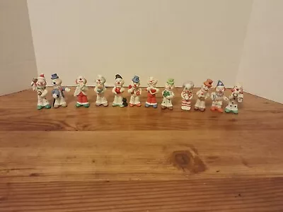 Lot Of (12) Vintage Napco Porcelain Collectible Circus Clown Figurines 1980's • $49.99