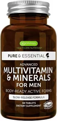 Men's Multivitamin Methylated B-Vitamins Clean Label & Vegan High Strength Fo • $31.99