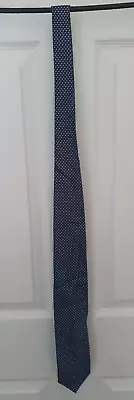 Mens Neck Tie Black & Light Blue Weave Taylor & Wright  Classic Width • £5