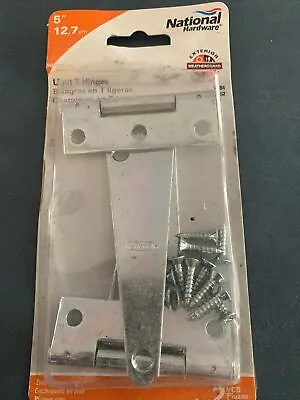 Light T Hinges 5” National Hardware N128-652.  V284.  2 Packages In Lot. • $8