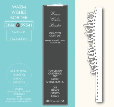 $7.99 • Buy Memory Box Die 99541 Warm Wishes Border