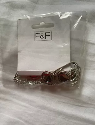 F&F New In The Packaging Silver Coloured Long Necklace • £3