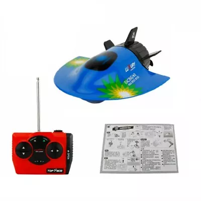 27MHz Blue Underwater Sightseeing Model Boat Mini U-Boat RC Micro Submarine R • $28.07