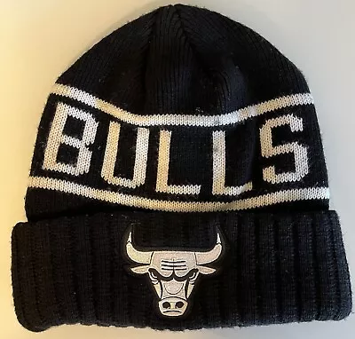 Mitchell & Ness Chicago Bulls NBA Blackout Beanie/Stocking Cap Adult - Black • $15