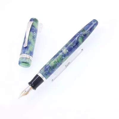 Montegrappa Fountain Pen Elmo Collection Sapphire Green Acrylic Resin Nib M 18K • $399.71