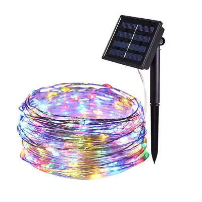 33/66FT 100/200LED Solar Rope String Fairy Lights Strip Waterproof Outdoor Garde • $7.39