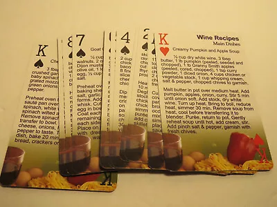 2 Decks Of Playing Cards With Wine Recipes Main Dishes & Desserts • $6.50