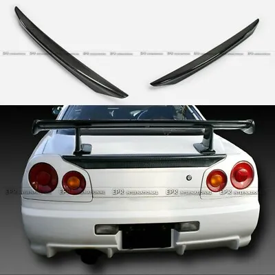 For Nissan Skyline R34 GTR GTT MIN Style Carbon Rear Trunk Spoiler Wing Lip Kits • $272.16