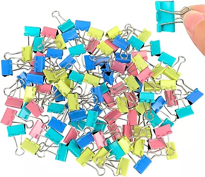 120 PCS Colored Binder Clips Paper Clamps 3/4Inch(19Mm) For Offices H.. 4 Color • $8.99