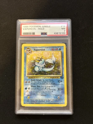 $35 • Buy Pokémon TCG Vaporeon Jungle 12/64 Holo Unlimited Holo Rare | PSA 7