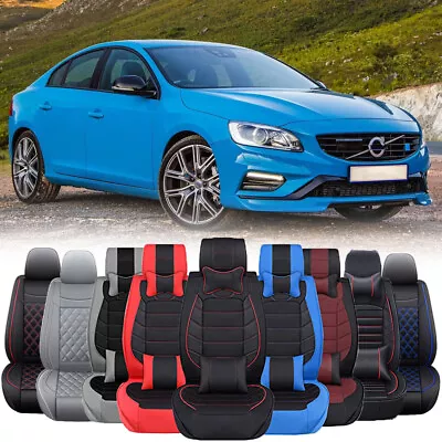 Car Seat Covers 2-/5-Seat Luxury PU Leather Cushion Protector For Volvo S40 S60 • $95.04