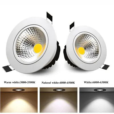 Dimmable Recessed Led Ceiling Downlight COB Spotlight Lamp 12/15/20W 110V 220V • $159.99