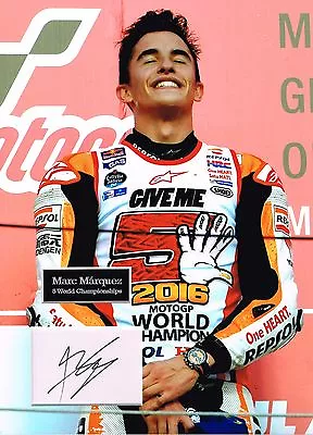 Marc MARQUEZ SIGNED Autograph 16x12 Photo Dry Mount AFTAL COA MOTO GP Rider  • $99.53