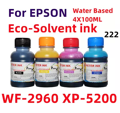 Eco Solvent Ink Bottles For WF2960 XP5200 T222 222 Cartridge • $36.99