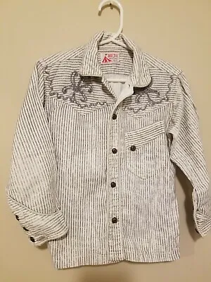 Vintage 1950s 60 Toddler Western Flannel Shirt Big Top Sanforized • $39.95