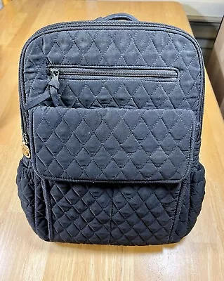 Vera Bradley Quilted Charcoal Backpack Black With Gold Hardware • $49.99